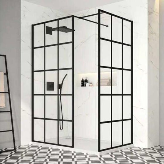 Merlyn Black Squared Wetroom Shower Wall Panel 1000mm - BLKFSWCTL100 - Envy Bathrooms Ltd