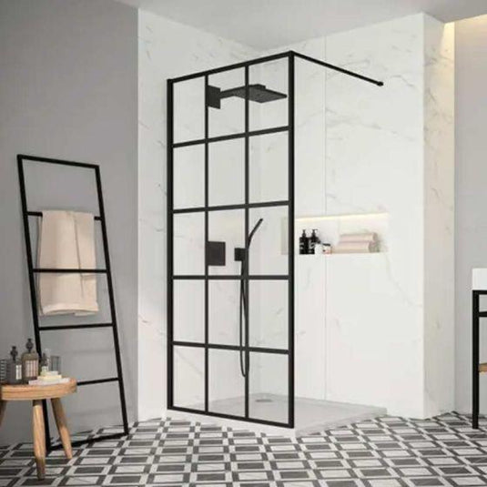 Merlyn Black Squared Wetroom Shower Wall Panel 1200mm - BLKFSWCTL120 - Envy Bathrooms Ltd
