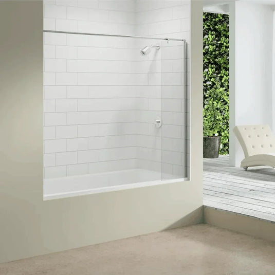 Merlyn Ionic 300 x 1800mm Curtain Rail Bath Screen - MB5A - Envy Bathrooms Ltd