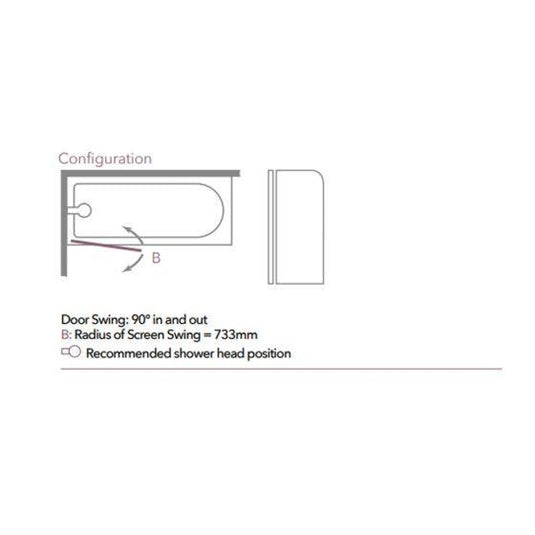 Merlyn Ionic 800 x 1500mm Single Curved Panel Bath Screen - MB11 - Envy Bathrooms Ltd