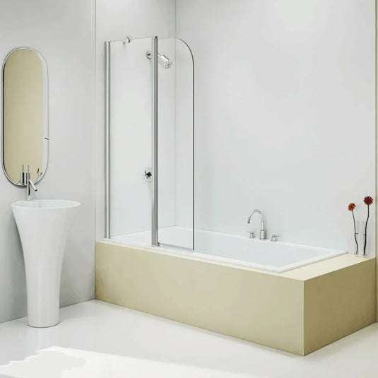 Merlyn Ionic 900 x 1500mm 2 Panel Hinged Bath Screen - MB3C - Envy Bathrooms Ltd