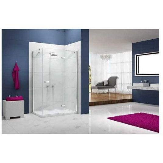 Merlyn Ionic Essence 1000+mm Frameless Hinge & Inline Shower Door - Chrome - A0111O0 - Envy Bathrooms Ltd