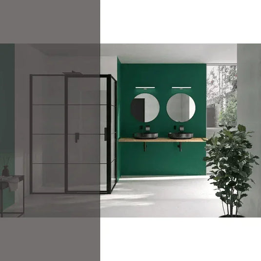 Merlyn Ionic Essence 900mm Side Panel For Frameless Hinge & Inline - Black - AFHI90SPMB - Envy Bathrooms Ltd