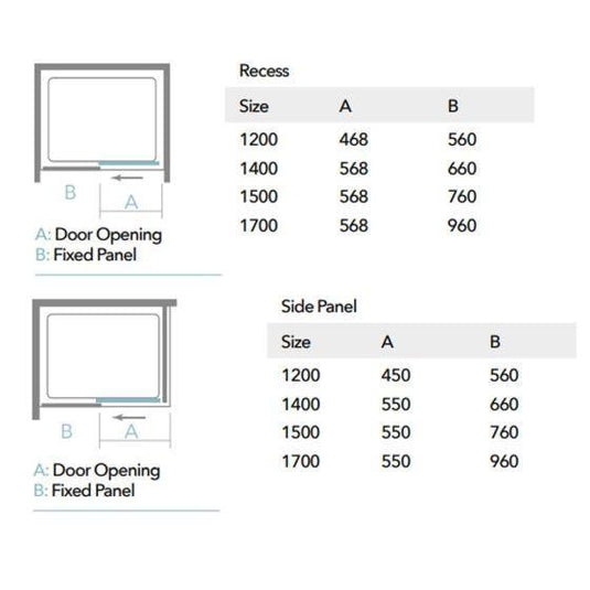 Merlyn Ionic Essence Frameless 1500mm Sliding Shower Door - Black - BLKFSL1500H - Envy Bathrooms Ltd