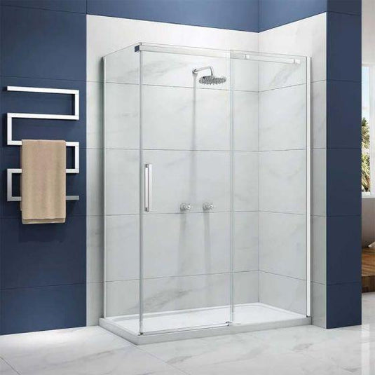 Merlyn Ionic Essence Frameless 800mm Hinge Shower Door & Inline Side Panel - A0107G0 - Envy Bathrooms Ltd