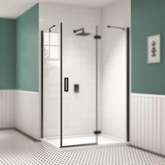 Merlyn Ionic Essence Frameless 900mm Side Panel - Black - BLKHSP900 - Envy Bathrooms Ltd