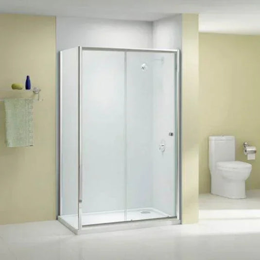 Merlyn Ionic Source 1100mm Sliding Shower Door - Chrome - A1204B0 - Envy Bathrooms Ltd