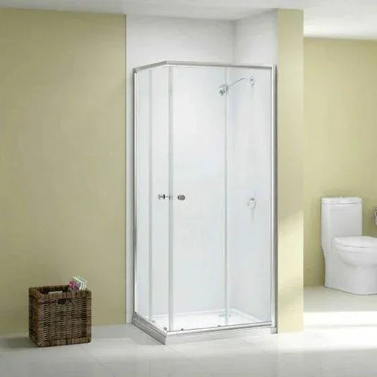 Merlyn Ionic Source 900mm 2 Door Corner Entry Shower Enclosure - Chrome - A1212B0 - Envy Bathrooms Ltd