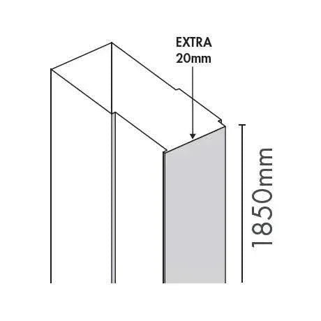 Merlyn Ionic Source Extension Profile 1850mm - Extra 20mm A1214C0 - Envy Bathrooms Ltd