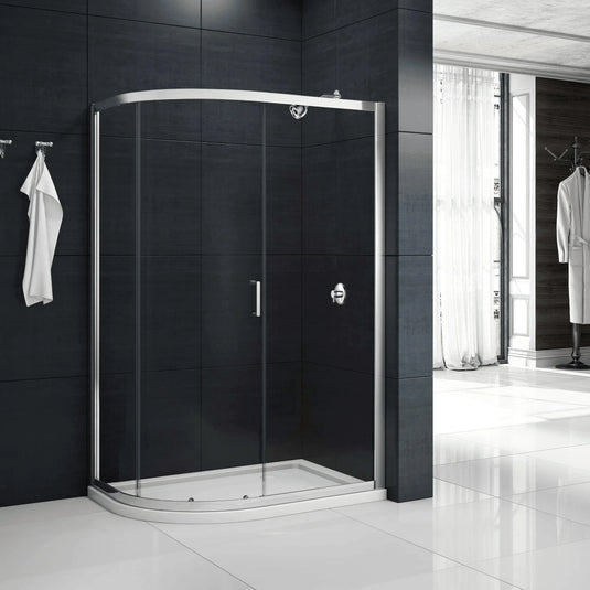 Merlyn MBOX 1 Door Offset Quadrant Shower Enclosure 1200 x 800mm - MB1Q1280 - Envy Bathrooms Ltd