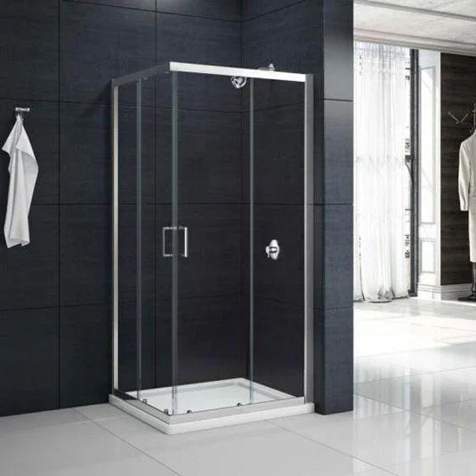 Merlyn MBOX 1000mm Corner Entry Shower Door - Chrome - MBC1000 - Envy Bathrooms Ltd