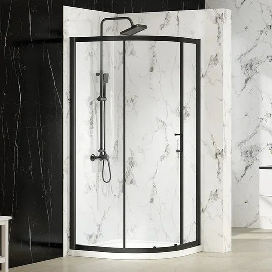 Merlyn MBOX 800mm 1 Door Quadrant Shower Enclosure - Matt Black - MB1Q800MB - Envy Bathrooms Ltd