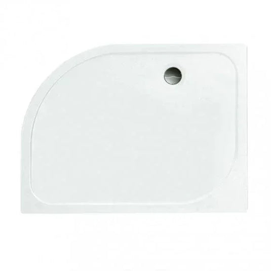 Merlyn Touchstone 1200 x 900mm Antislip Offset Quadrant Shower Tray Without Waste (RH) - White - S129QRASTO - Envy Bathrooms Ltd