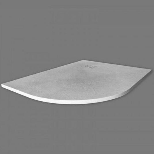 Merlyn Truestone 1200 x 900 mm Offset Quadrant Shower Tray with Integrated Waste (LH) - White - T129HWL - Envy Bathrooms Ltd