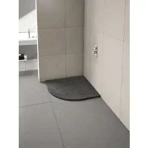Merlyn Truestone 900 x 900mm Quadrant Shower Tray with Integrated Waste - Fossil Grey - T90QF - Envy Bathrooms Ltd
