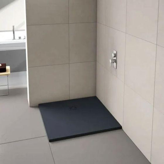 Merlyn Truestone 900 x 900mm Square Shower Tray with Integrated Waste - Graphite - T90RTG - Envy Bathrooms Ltd