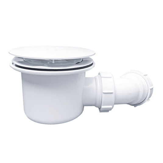 MX 90mm Shower Tray Waste & Cover- White- WBD - Envy Bathrooms Ltd