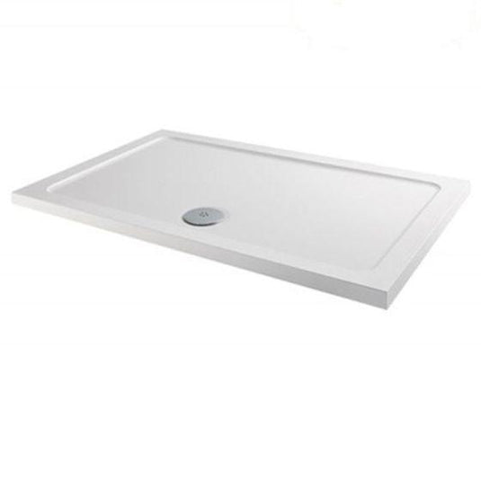 MX Elements 1100 x 760mm Anti-Slip Rectangular Shower Tray - White - ASXHF - Envy Bathrooms Ltd