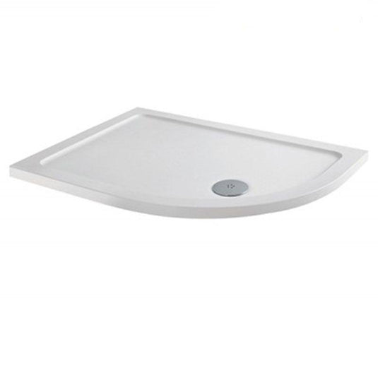 MX Elements 1200 x 900mm Anti-Slip Offset Quadrant Shower Tray (RH) - White - ASTQG - Envy Bathrooms Ltd