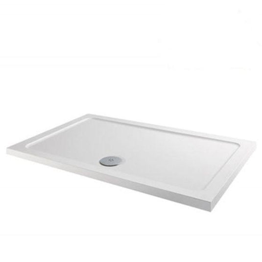 MX Elements 1700 x 800mm Anti-Slip Rectangular Shower Tray - White - ASXHP - Envy Bathrooms Ltd