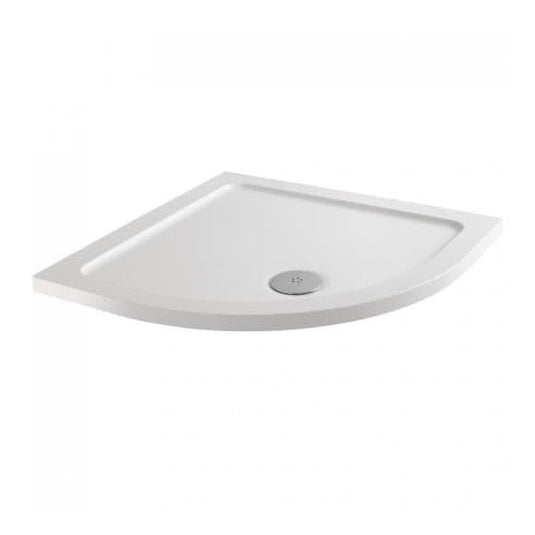 MX Elements 900 x 900mm Low Profile Quadrant Shower Tray - White - Envy Bathrooms Ltd