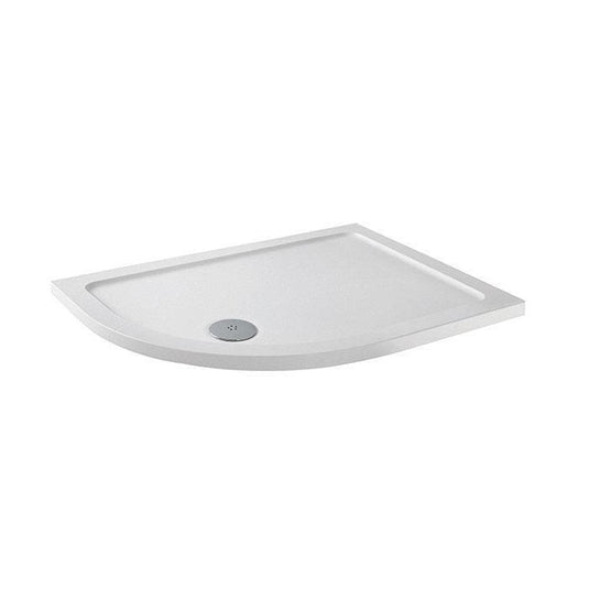 MX Stone Resin 1200 x 760mm Anti-Slip Offset Quadrant Shower Tray - (LH) - ASTOT - Envy Bathrooms Ltd
