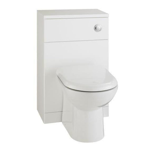 Oceana Arctic 500mm Back to Wall WC Toilet Unit in Gloss White - Envy Bathrooms Ltd