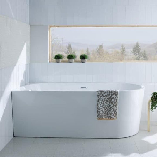 Oceana Barmouth 1700mm J Shape Freestanding Bath (LH) - Envy Bathrooms Ltd