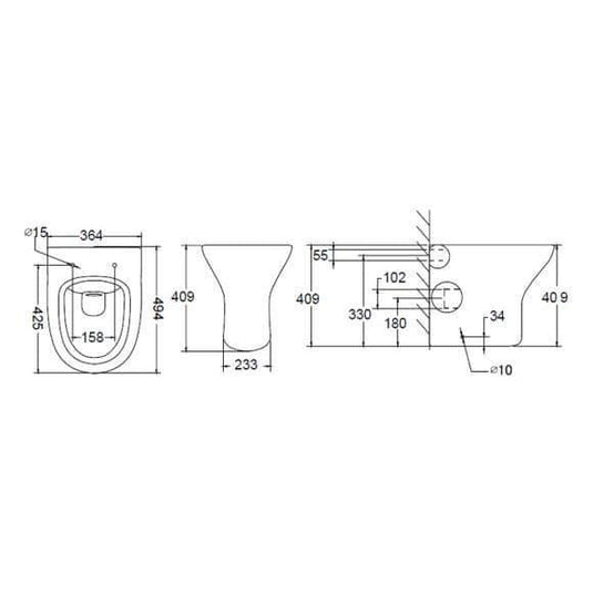 Oceana Croft Back to Wall Pan & Soft Close Seat - Envy Bathrooms Ltd