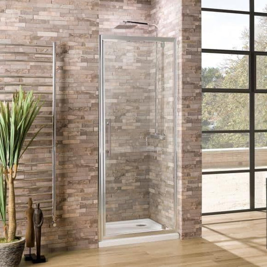 Oceana Crystal 1100mm Pivot Door (6mm Glass) - Chrome - Envy Bathrooms Ltd
