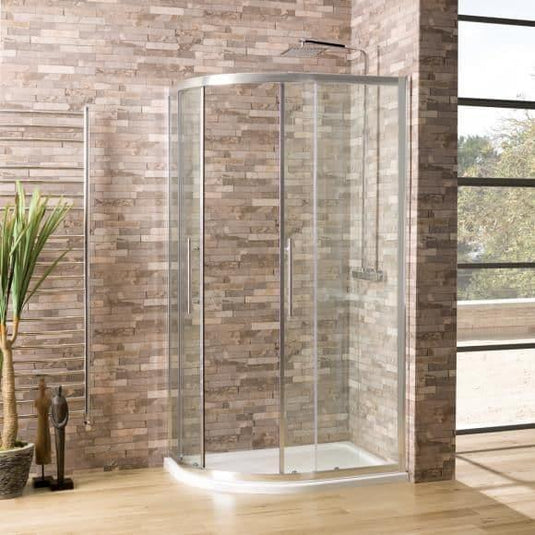 Oceana Crystal 1400 x 800mm Offset Quadrant Enclosure (6mm Glass) - Envy Bathrooms Ltd