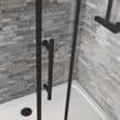 Oceana Crystal 800mm Pivot Door (6mm Glass) - Matt Black - Envy Bathrooms Ltd