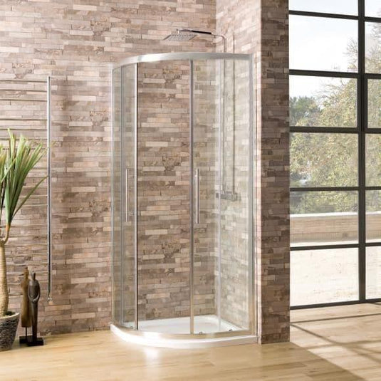 Oceana Crystal 900 x 900mm Quadrant Enclosure (6mm Glass) - Chrome - Envy Bathrooms Ltd