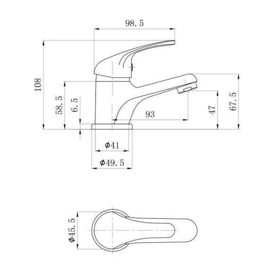 Oceana Dee Basin Monobloc Tap - Chrome Inc Sprung Basin Waste - Envy Bathrooms Ltd