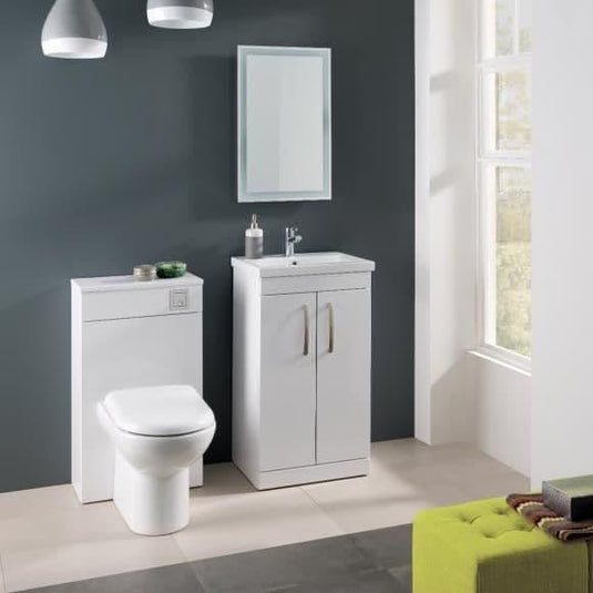 Oceana Eden 500 Back to Wall WC Toilet Unit Gloss in Gloss White - Envy Bathrooms Ltd