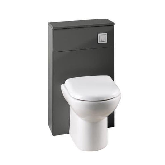 Oceana Eden 500mm Back to Wall WC Toilet Unit Gloss - Gloss Grey - Envy Bathrooms Ltd