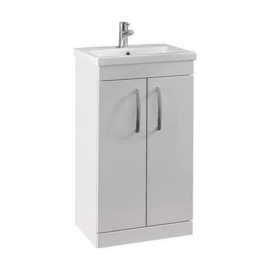 Oceana Eden 500mm Floorstanding Vanity Unit & Basin in Gloss White - Envy Bathrooms Ltd