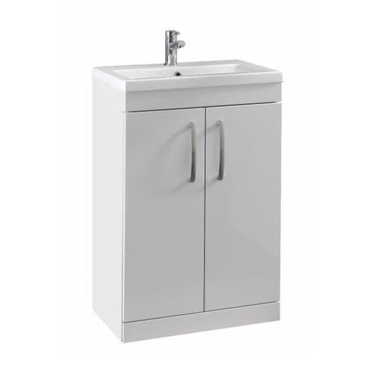 Oceana Eden 600mm Floorstanding Vanity Unit & Basin in Gloss White - Envy Bathrooms Ltd