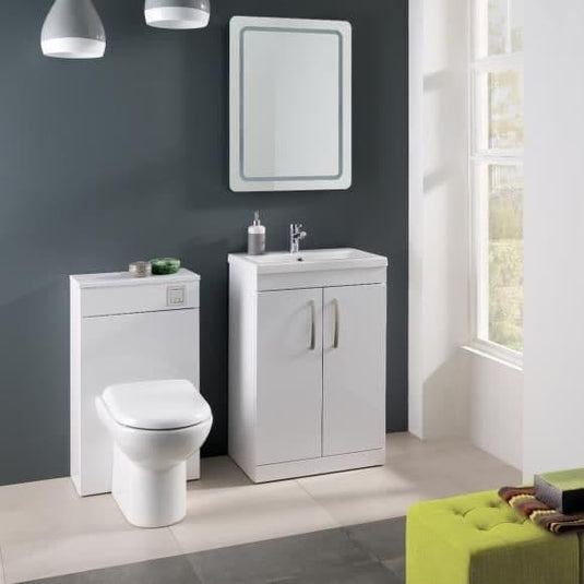 Oceana Eden 600mm Floorstanding Vanity Unit & Basin in Gloss White - Envy Bathrooms Ltd