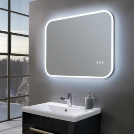 Oceana Glamour 800mm LED Landscape Mirror - Chrome - Envy Bathrooms Ltd