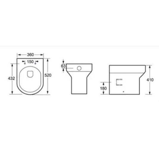 Oceana Harlech Back to Wall Pan & Soft Close Seat - Envy Bathrooms Ltd