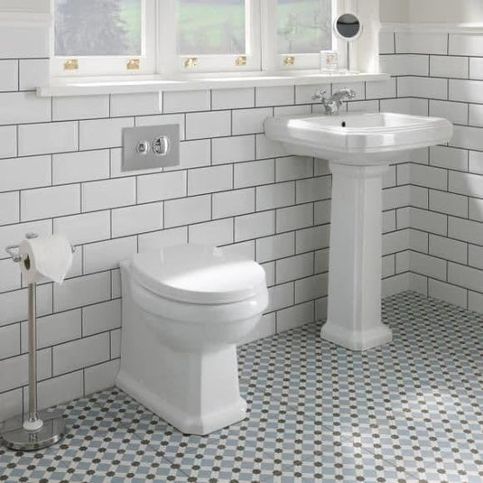 Oceana Oxford 570mm Basin & Pedestal (1TH) - Envy Bathrooms Ltd