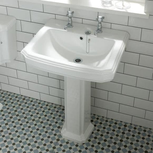 Oceana Oxford 570mm Basin & Pedestal (2TH) - Envy Bathrooms Ltd