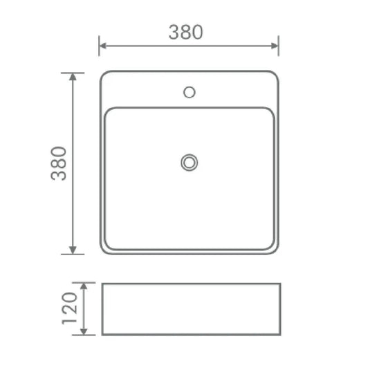Oceana Poppy 380mm Freestanding Square Basin - Envy Bathrooms Ltd