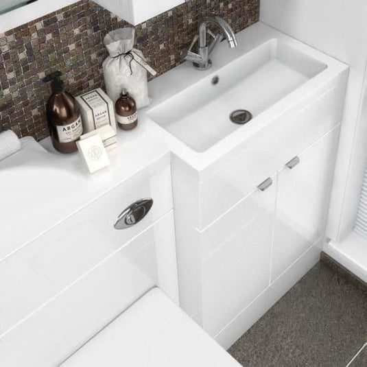 Oceana Rio 1100mm Furniture Set & Basin in Gloss White (RH) - Envy Bathrooms Ltd
