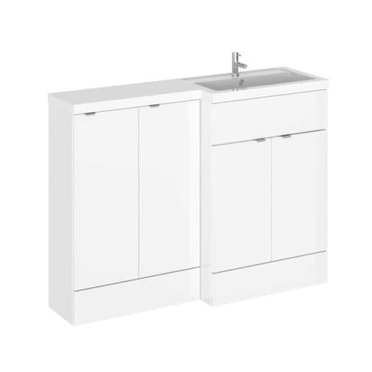 Oceana Rio 1200 Type A Furniture Set & Basin in Gloss White (LH) - Envy Bathrooms Ltd