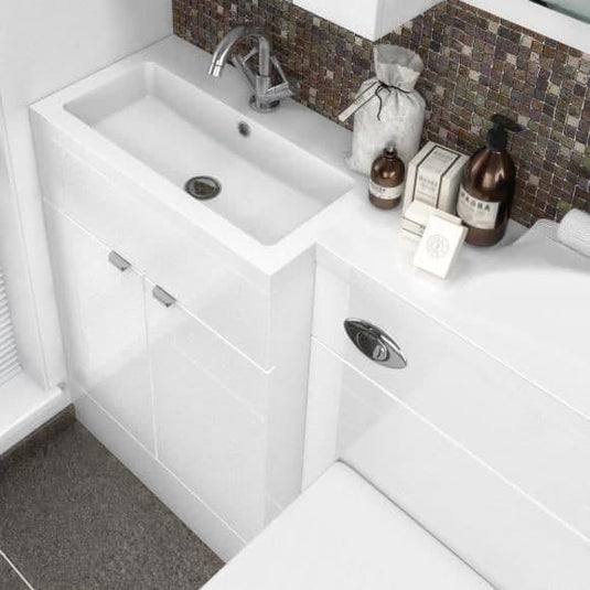 Oceana Rio 1200 Type A Furniture Set & Basin in Gloss White (LH) - Envy Bathrooms Ltd