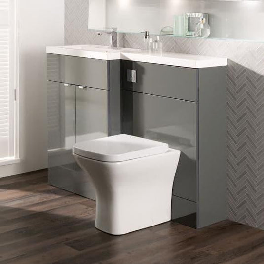 Oceana Rio 1200 Type A Furniture Set & Basin in Grey Gloss (LH) - Envy Bathrooms Ltd