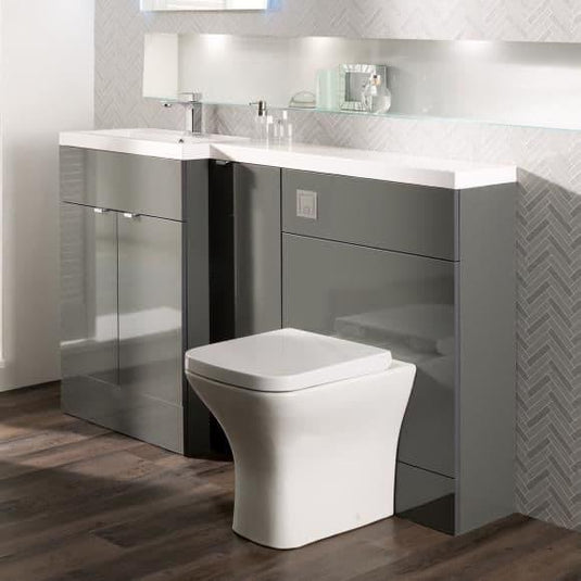 Oceana Rio 1500 Type B Furniture Set & Basin in Grey Gloss (LH) - Envy Bathrooms Ltd