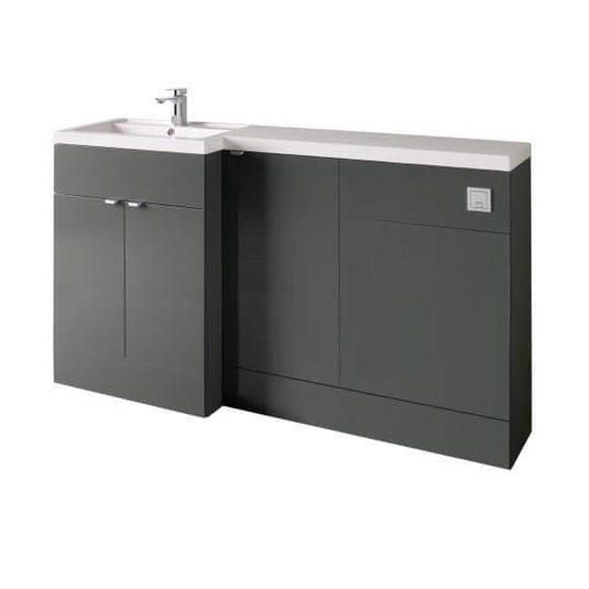 Oceana Rio 1500 Type B Furniture Set & Basin in Grey Gloss (LH) - Envy Bathrooms Ltd
